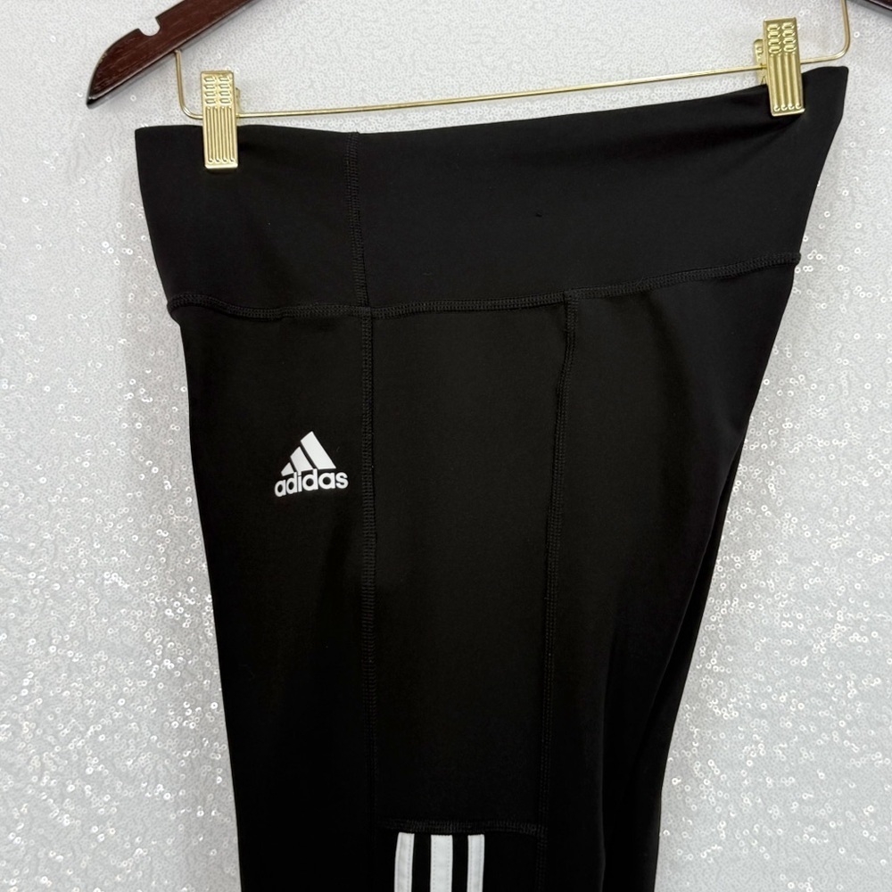 Adidas Aeroready Black 3-Stripes High-Rise Pocket Leggings Size Medium - Picture 5 of 11
